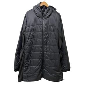 TORRID Womens Active Hooded Puffer Jacket Size 6X Black Side Pockets Athleisure